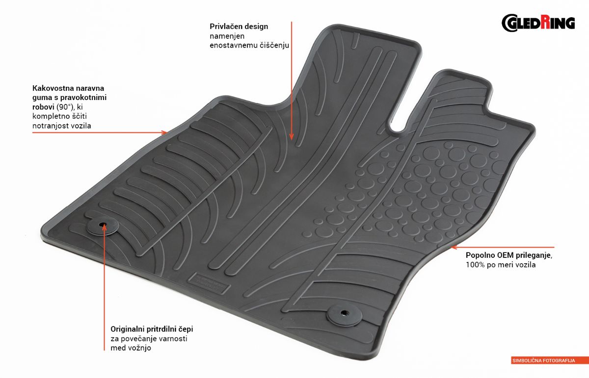 Duogrip Gomma Tappetini Fiat Punto Evo Spedizione veloce